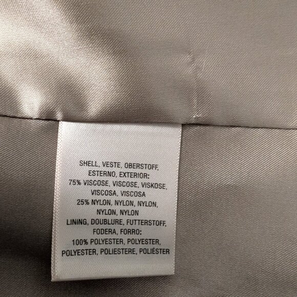 Anthropolgie ett:twa Gallery Velvet Womens Blazer Jacket Taupe Brown Size 0 - Picture 7 of 9